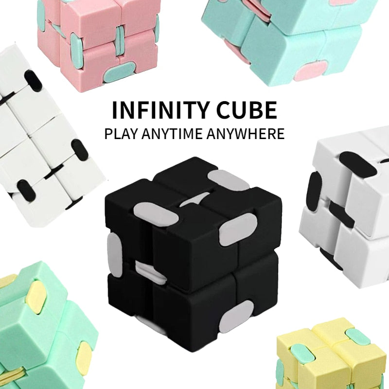 1PC Children Adult Decompression Toy Infinity Magic Cube Puzzle Toys Relieve Stress Funny Hand Game Four Corner Maze Toys ABS