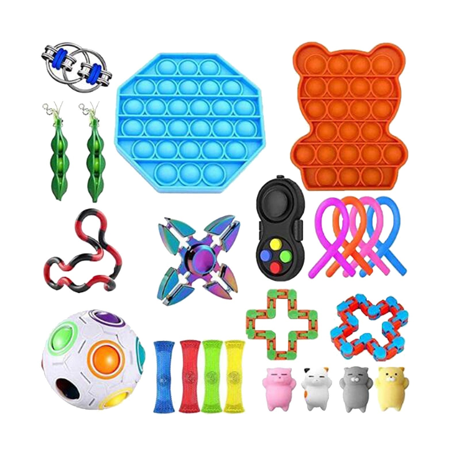 29/25Pcs Fidget Toy Set Cheap Sensory Fidget Toys Pack for Kids or Adults Decompression Toy fidjets toys pack антистресс