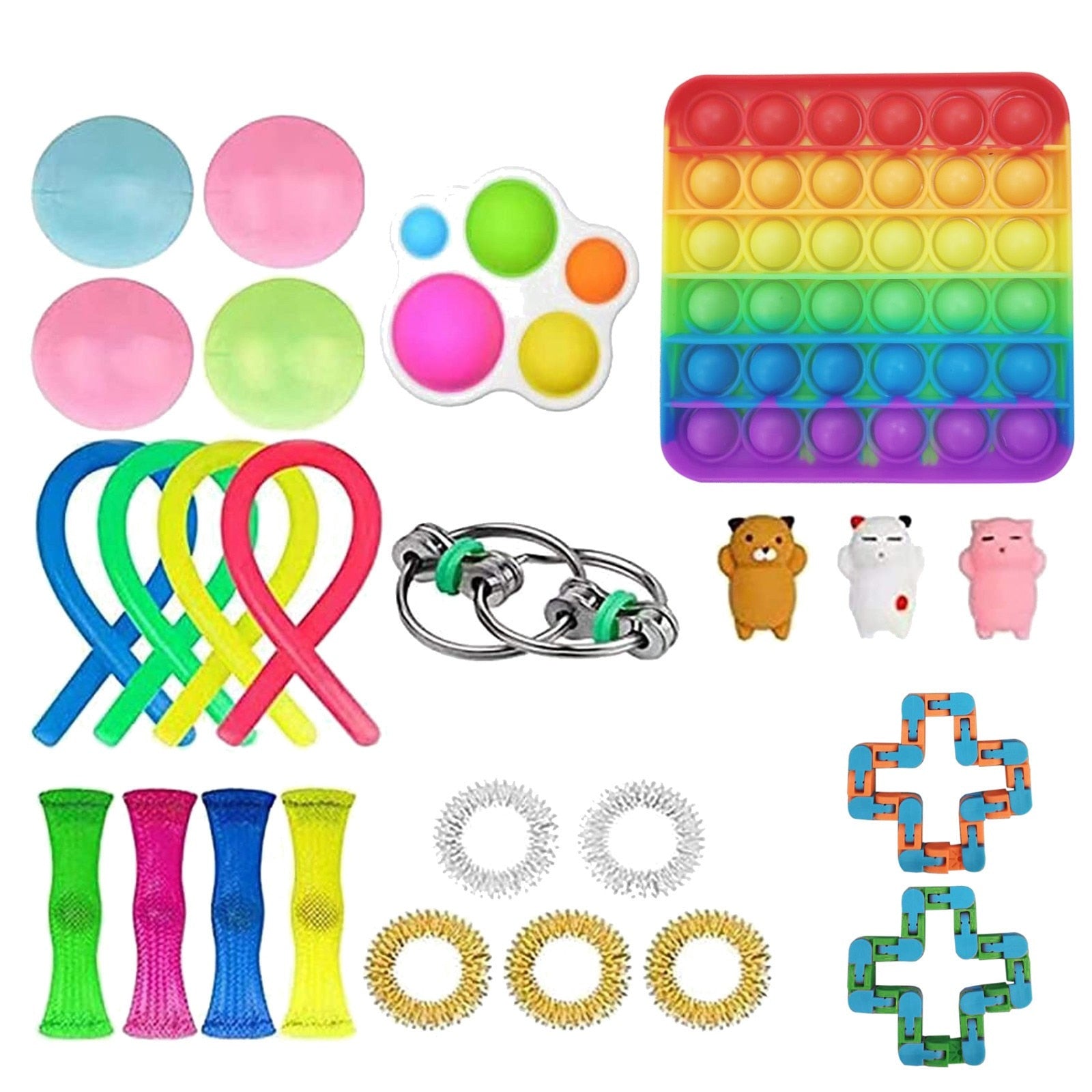 29/25Pcs Fidget Toy Set Cheap Sensory Fidget Toys Pack for Kids or Adults Decompression Toy fidjets toys pack антистресс