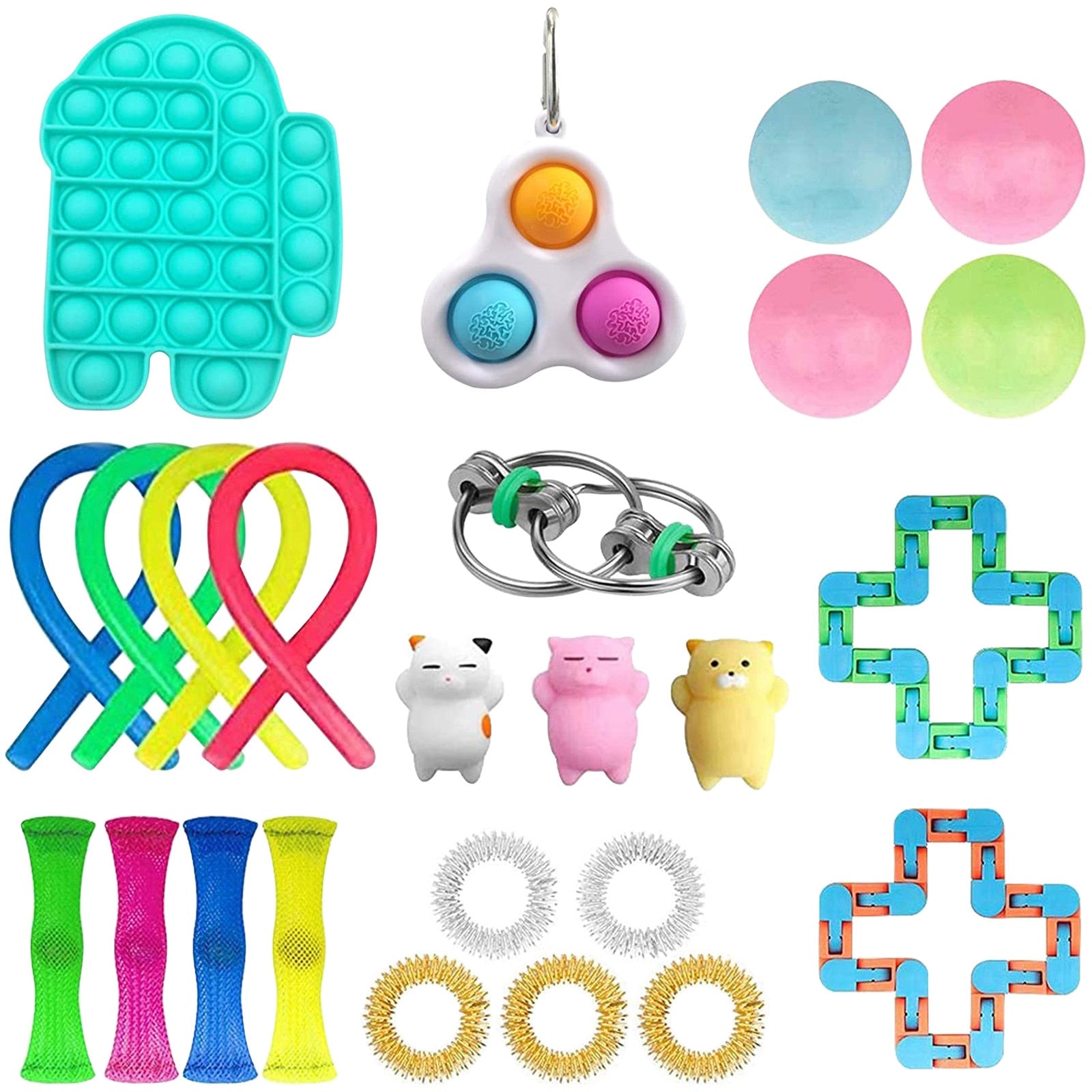 29/25Pcs Fidget Toy Set Cheap Sensory Fidget Toys Pack for Kids or Adults Decompression Toy fidjets toys pack антистресс