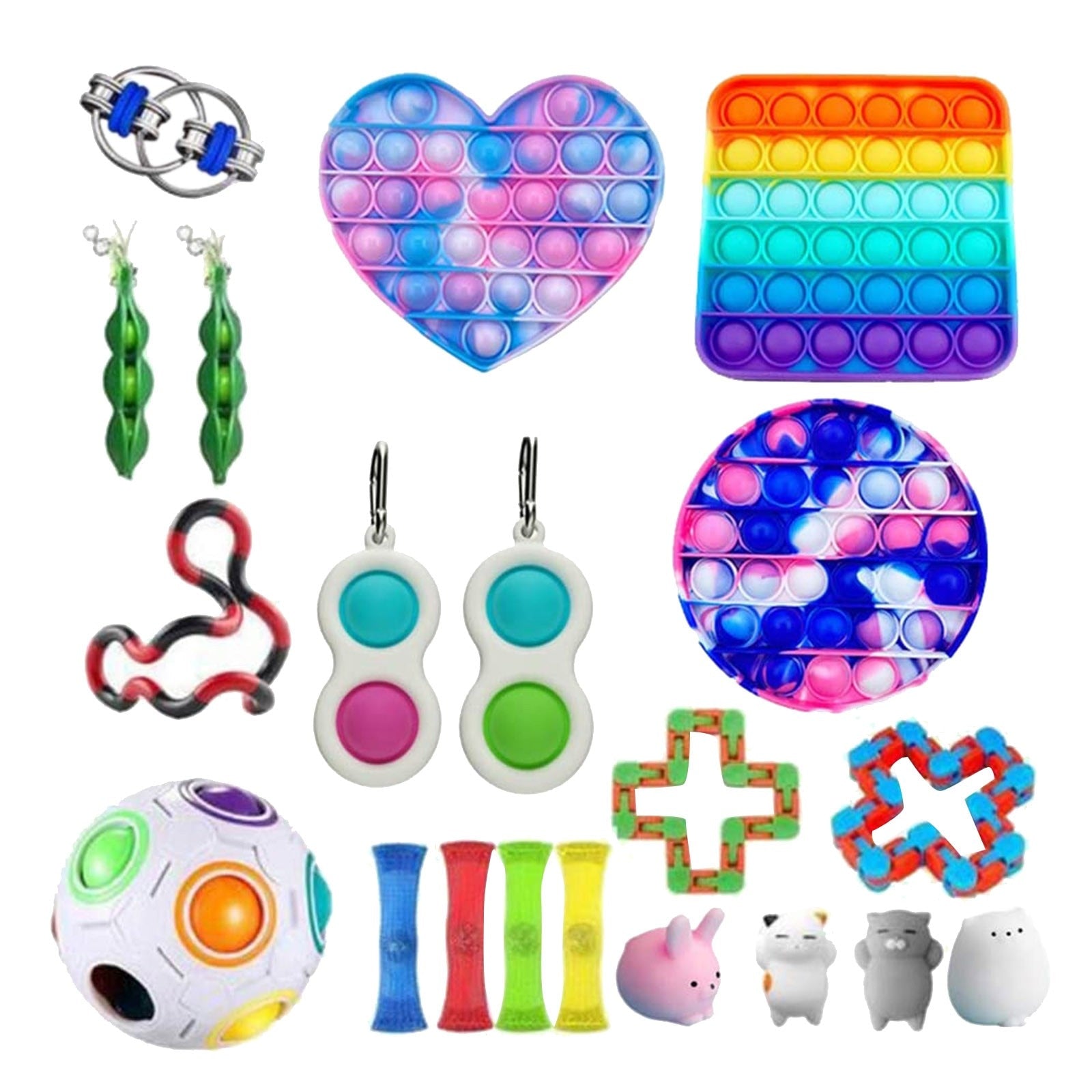 29/25Pcs Fidget Toy Set Cheap Sensory Fidget Toys Pack for Kids or Adults Decompression Toy fidjets toys pack антистресс