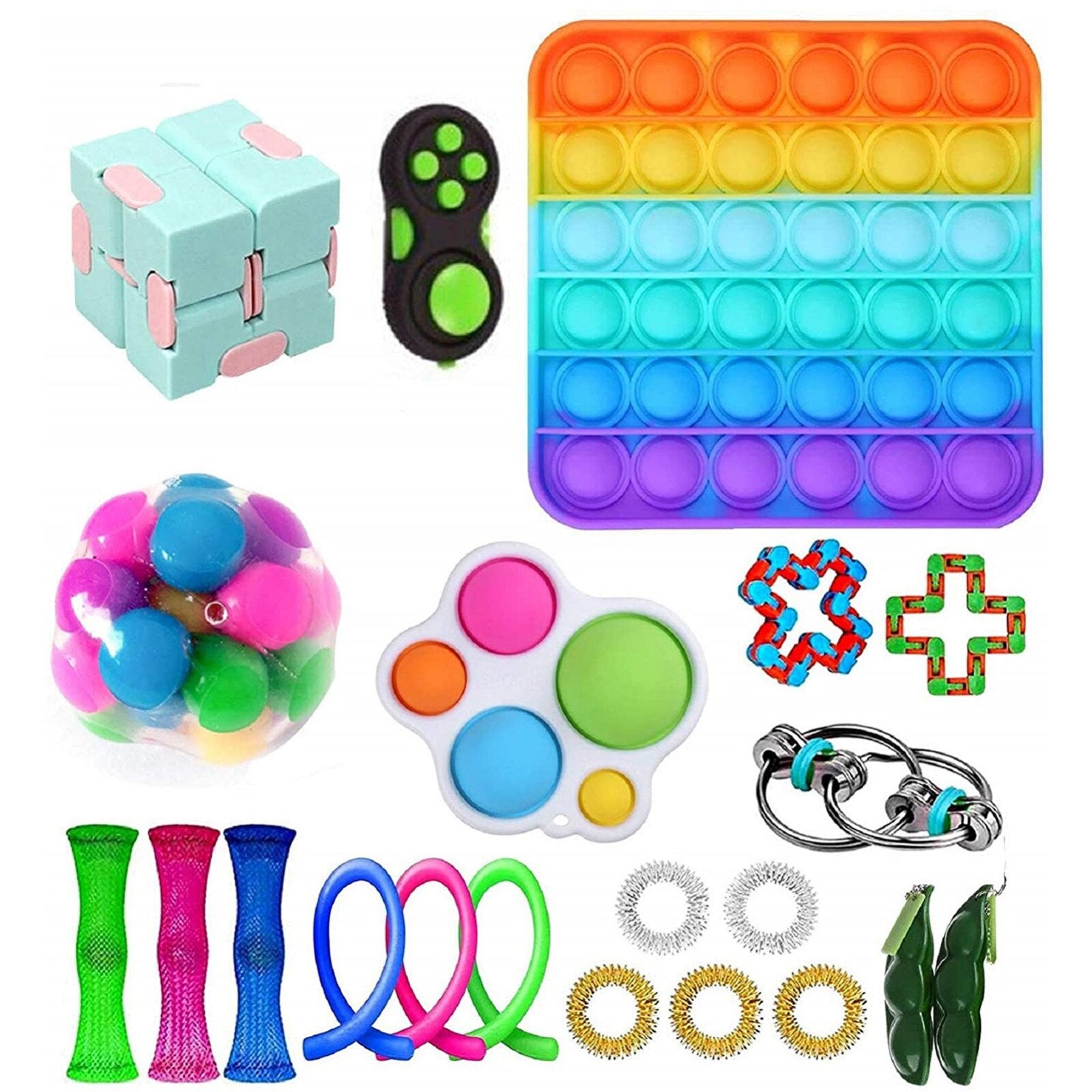 29/25Pcs Fidget Toy Set Cheap Sensory Fidget Toys Pack for Kids or Adults Decompression Toy fidjets toys pack антистресс