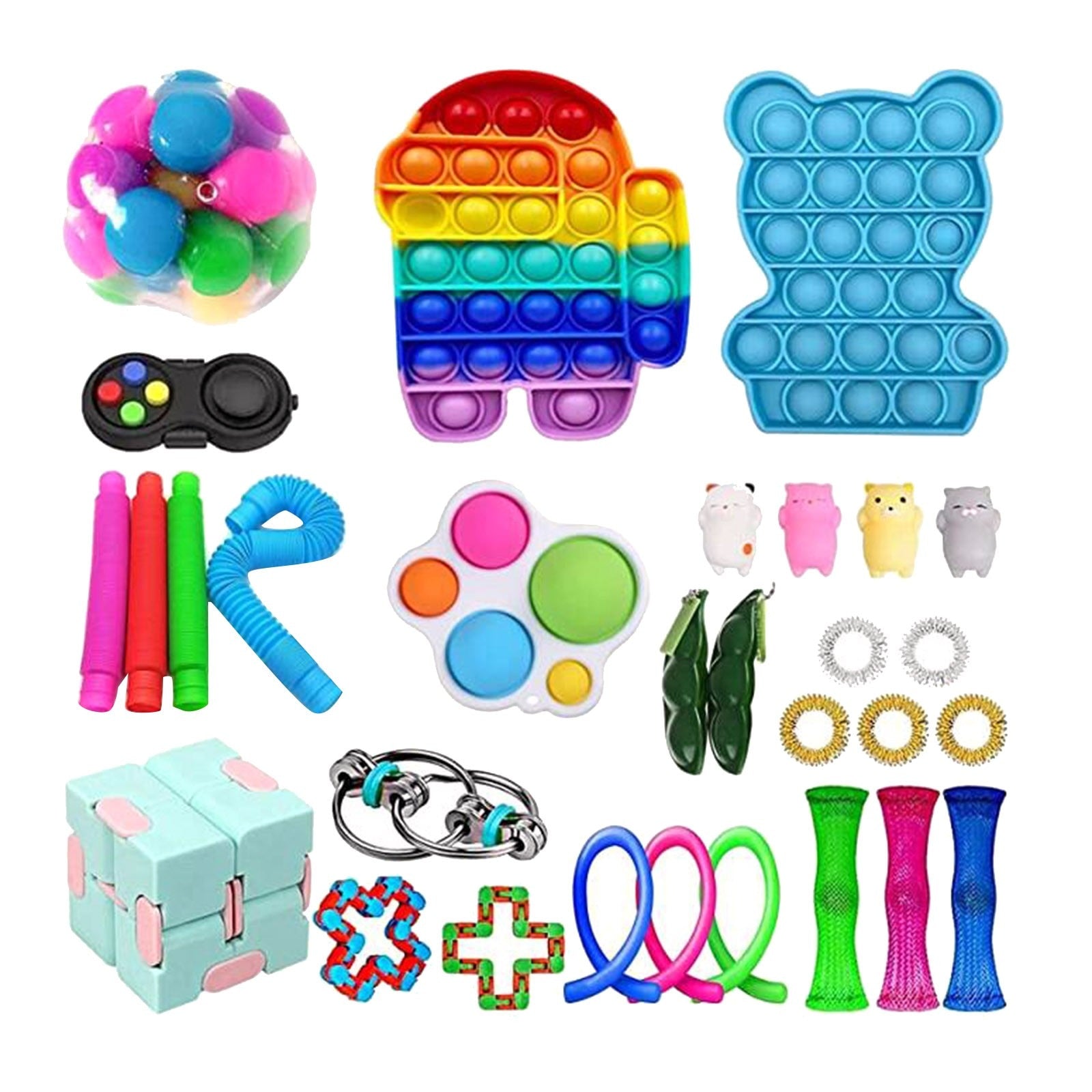 29/25Pcs Fidget Toy Set Cheap Sensory Fidget Toys Pack for Kids or Adults Decompression Toy fidjets toys pack антистресс