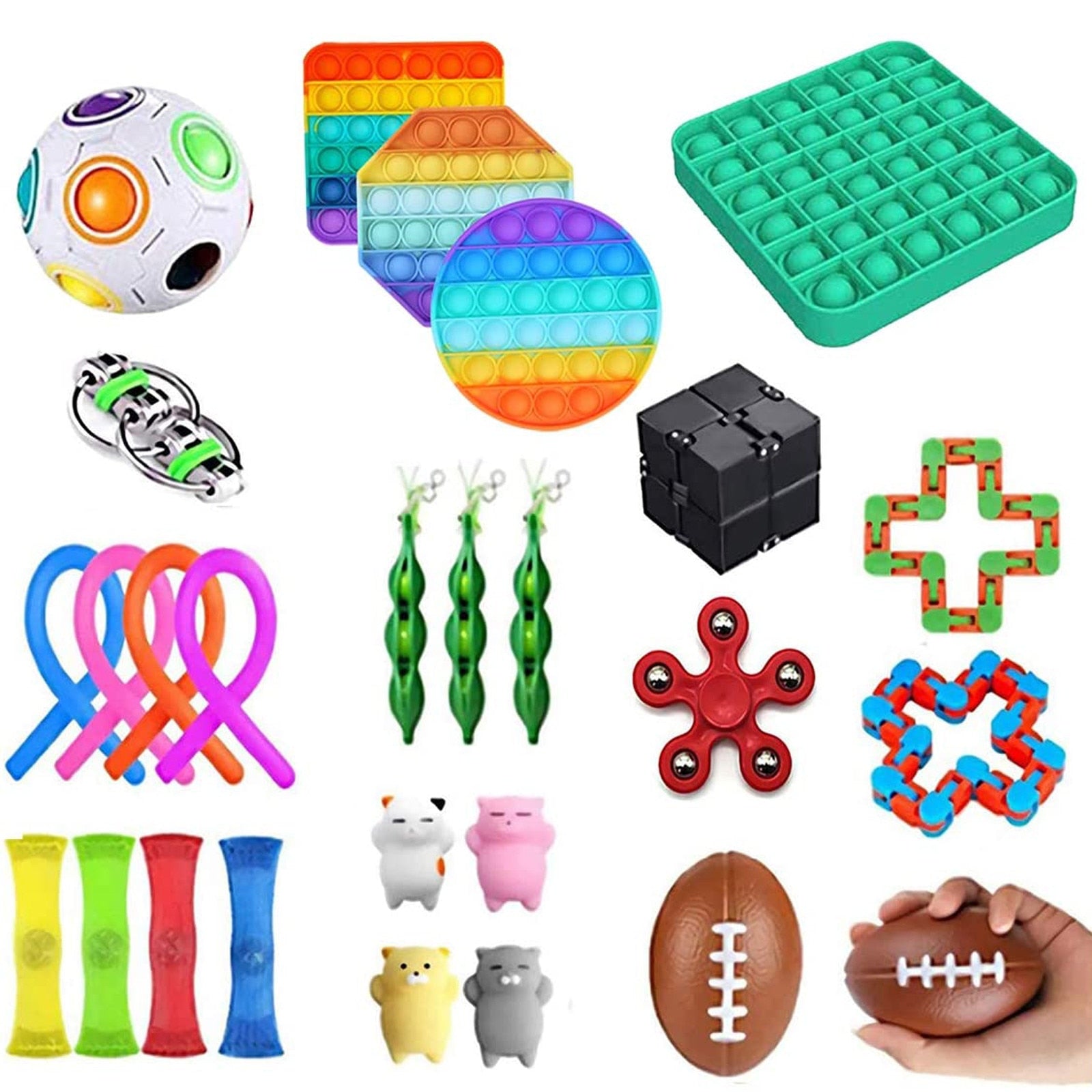 29/25Pcs Fidget Toy Set Cheap Sensory Fidget Toys Pack for Kids or Adults Decompression Toy fidjets toys pack антистресс