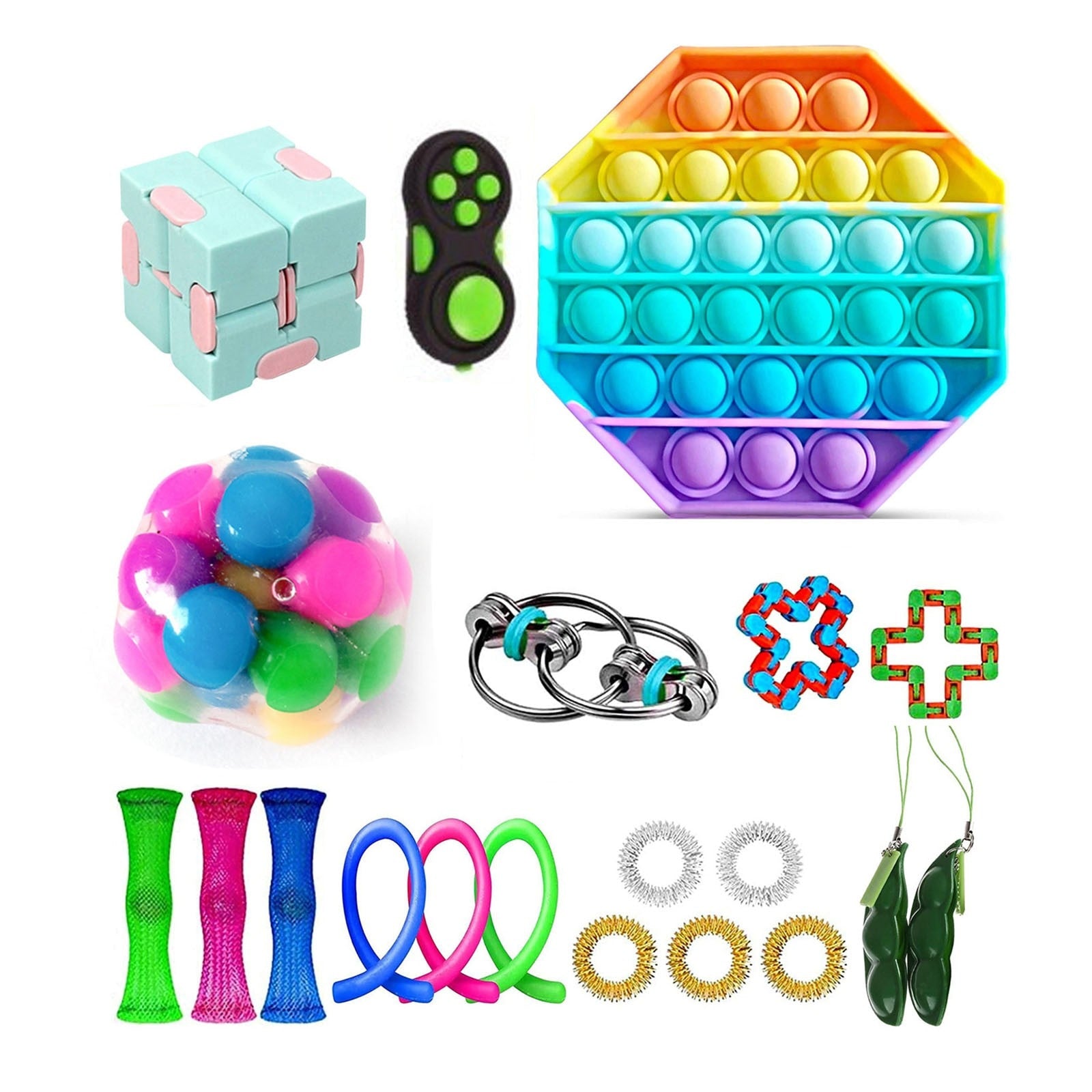 29/25Pcs Fidget Toy Set Cheap Sensory Fidget Toys Pack for Kids or Adults Decompression Toy fidjets toys pack антистресс