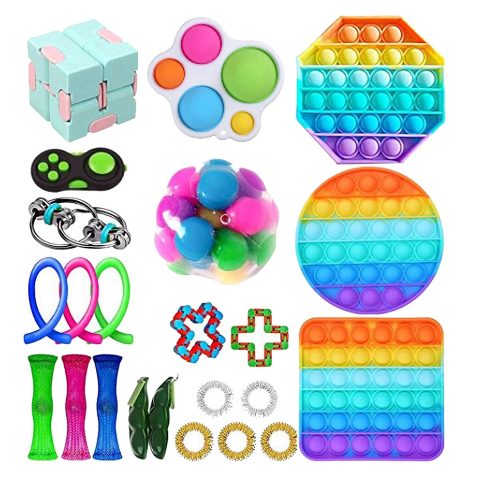 29/25Pcs Fidget Toy Set Cheap Sensory Fidget Toys Pack for Kids or Adults Decompression Toy fidjets toys pack антистресс