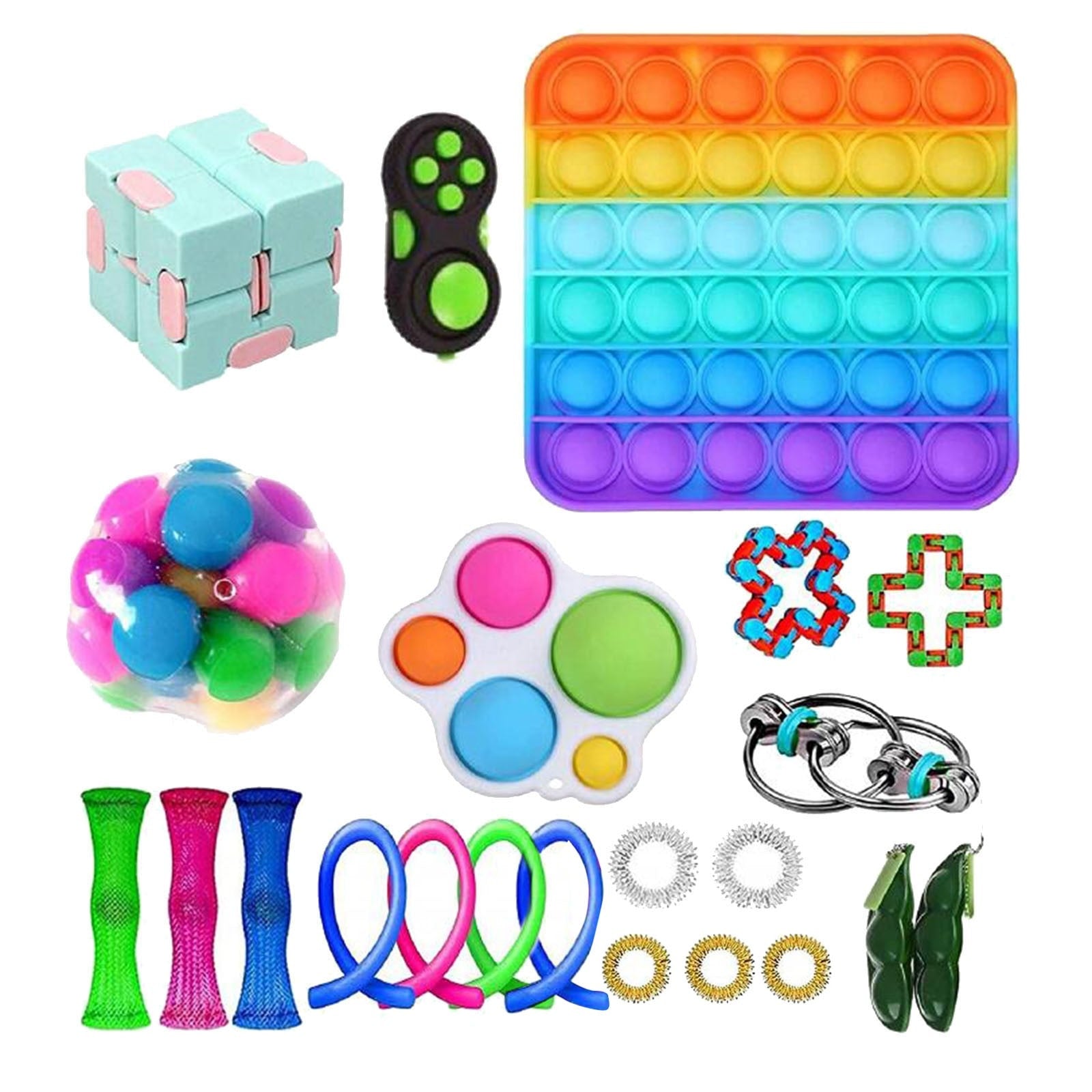 29/25Pcs Fidget Toy Set Cheap Sensory Fidget Toys Pack for Kids or Adults Decompression Toy fidjets toys pack антистресс