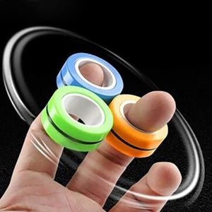 3pcs/6pcs/9pcs/12pcs/15pcs Anti-Stress Magnetic Rings Magnetic Bracelet Ring Unzip Toy Magic Ring Props Tools Decompression toys