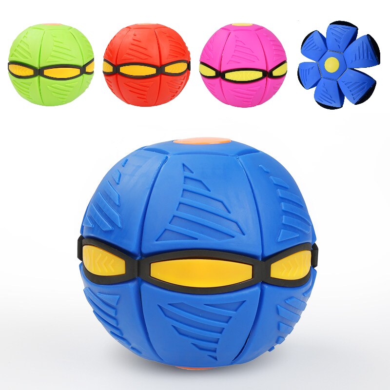 Children Adult Decompression Toy Magic Flying UFO Flat Throw Disc Ball Relieve Stress Funny Fooball Game Deformed Saucer Ball