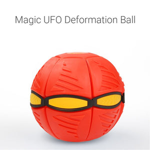 Children Adult Decompression Toy Magic Flying UFO Flat Throw Disc Ball Relieve Stress Funny Fooball Game Deformed Saucer Ball