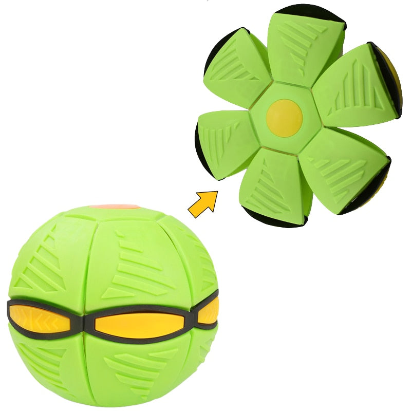 Children's Flying UFO Flat Throw Disc Ball Decompression Exhaust Deforms The Decompression Flying Saucer Ball Footbal Training