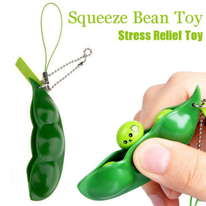 Fidget Toys Decompression Edamame Toy pop it Squishy Squeeze Peas Beans Keychain Cute Stress Adult Toy Rubber Boys Creative Gift