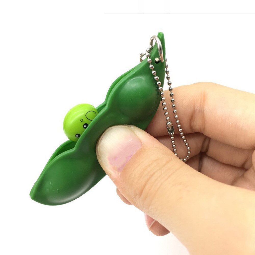 Fidget Toys Decompression Edamame Toy pop it Squishy Squeeze Peas Beans Keychain Cute Stress Adult Toy Rubber Boys Creative Gift