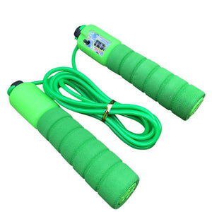 Professional Sponge Jump Rope with Electronic Counter 2.4m Adjustable Fast Speed Counting Skipping Rope Wire Workout Equipments