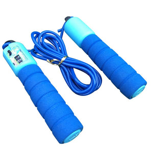 Professional Sponge Jump Rope with Electronic Counter 2.4m Adjustable Fast Speed Counting Skipping Rope Wire Workout Equipments